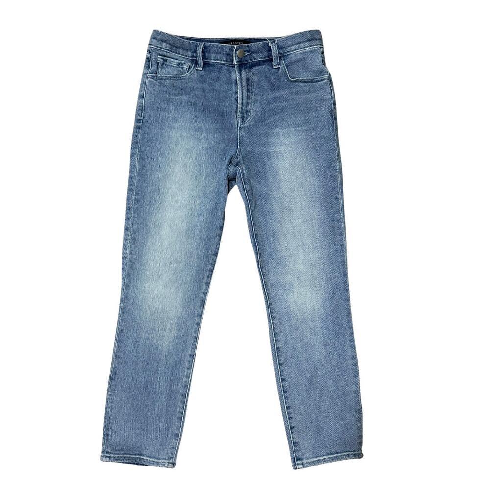 J BRAND Ruby Jeans 27 High Rise Crop Straight Leg Light Wash EUC